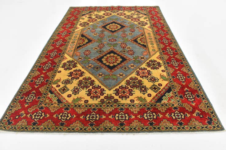Detail image of 6' 8 x 9' 11 Hand Knotted Kazak Rug