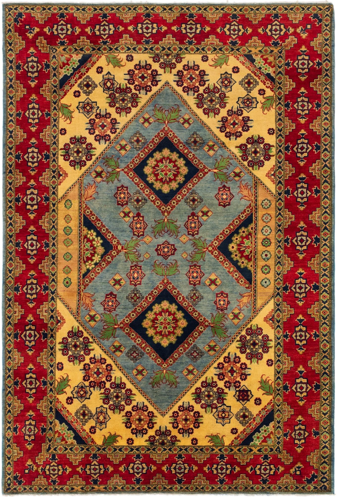 6' 8 x 9' 11 Hand Knotted Kazak Rug