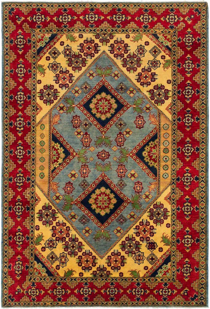 6' 8 x 9' 11 Hand Knotted Kazak Rug