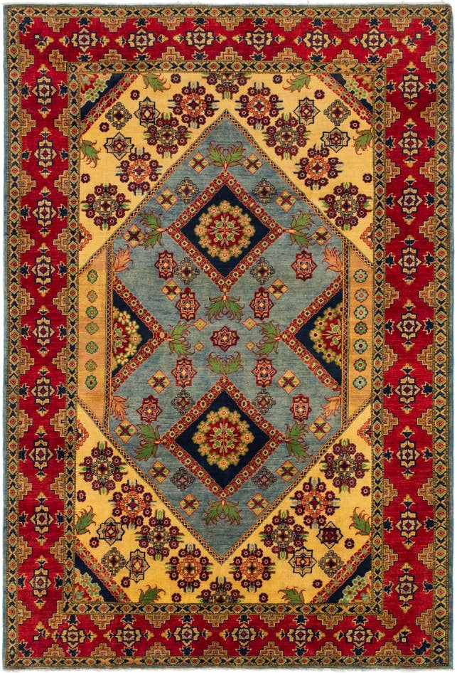 Detail image of 6' 8 x 9' 11 Hand Knotted Kazak Rug