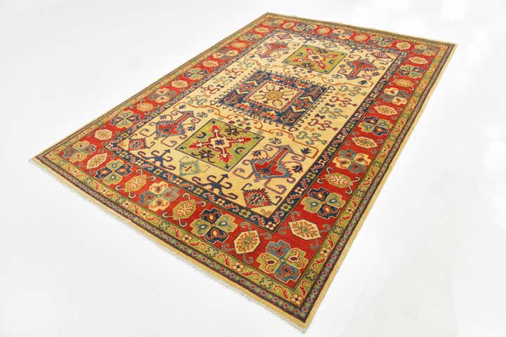 6' 2 x 8' 10 Hand Knotted Kazak Rug