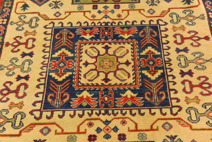 Detail image of 6' 2 x 8' 10 Hand Knotted Kazak Rug