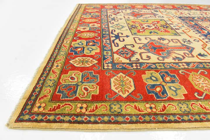 6' 2 x 8' 10 Hand Knotted Kazak Rug
