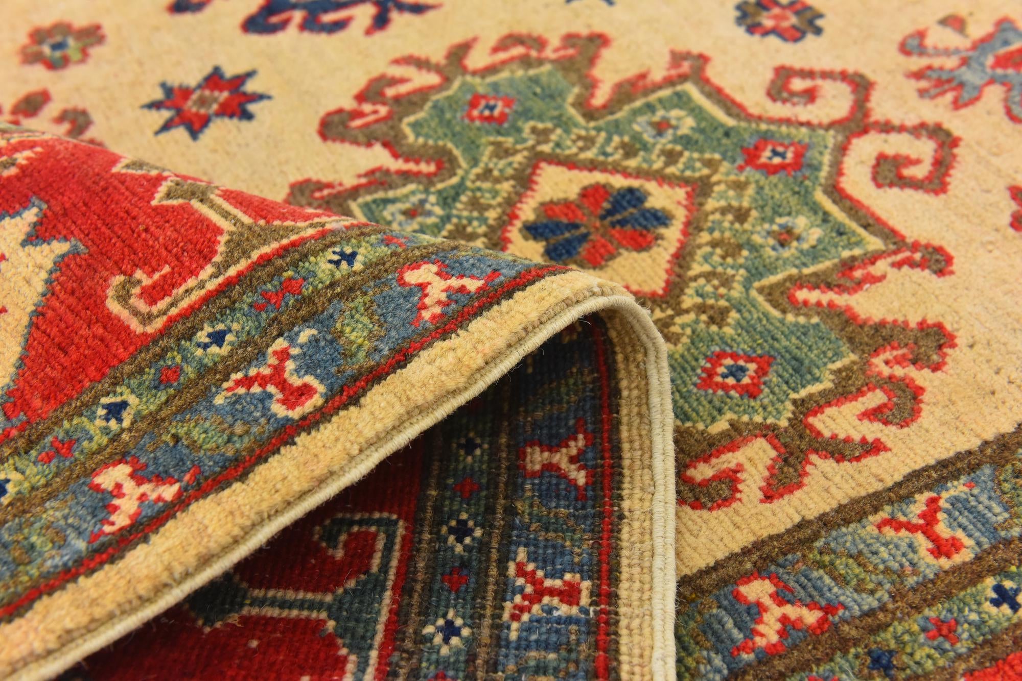 5' 10 x 9' 2 Hand Knotted Kazak Rug