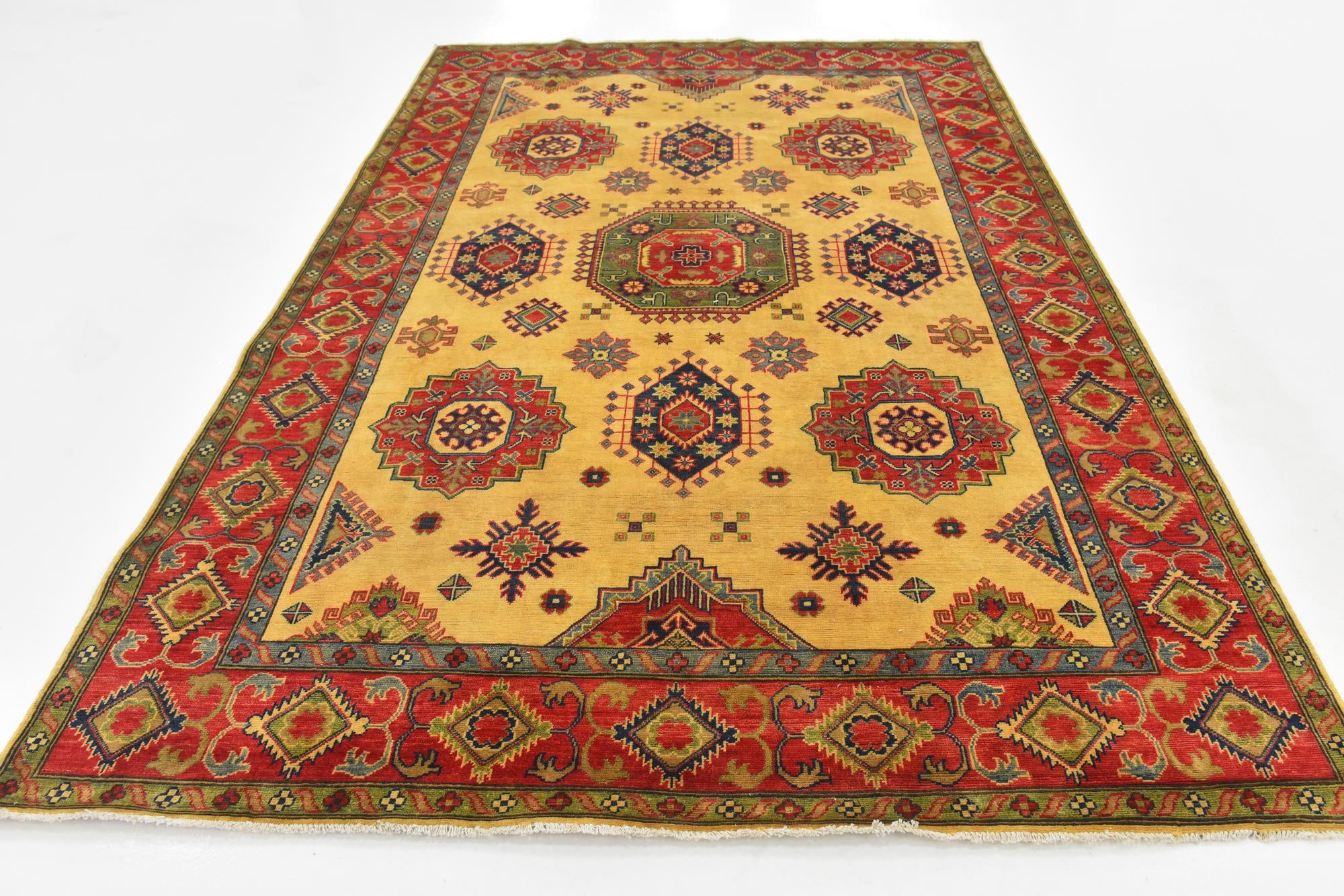 6' 7 x 9' 8 Hand Knotted Kazak Rug