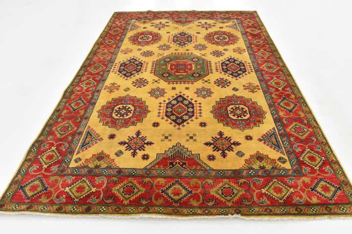 6' 7 x 9' 8 Hand Knotted Kazak Rug