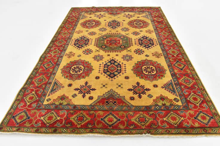 Detail image of 6' 7 x 9' 8 Hand Knotted Kazak Rug