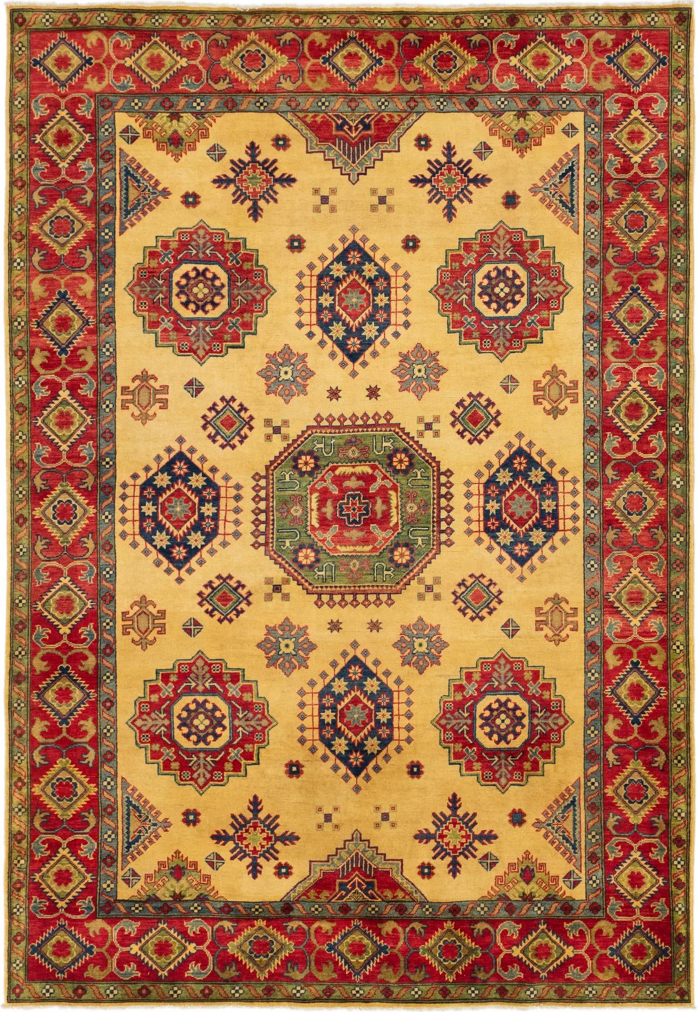 6' 7 x 9' 8 Hand Knotted Kazak Rug