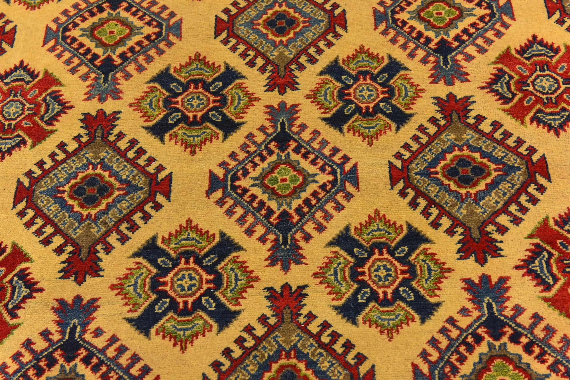 6' 7 x 9' 9 Hand Knotted Kazak Rug
