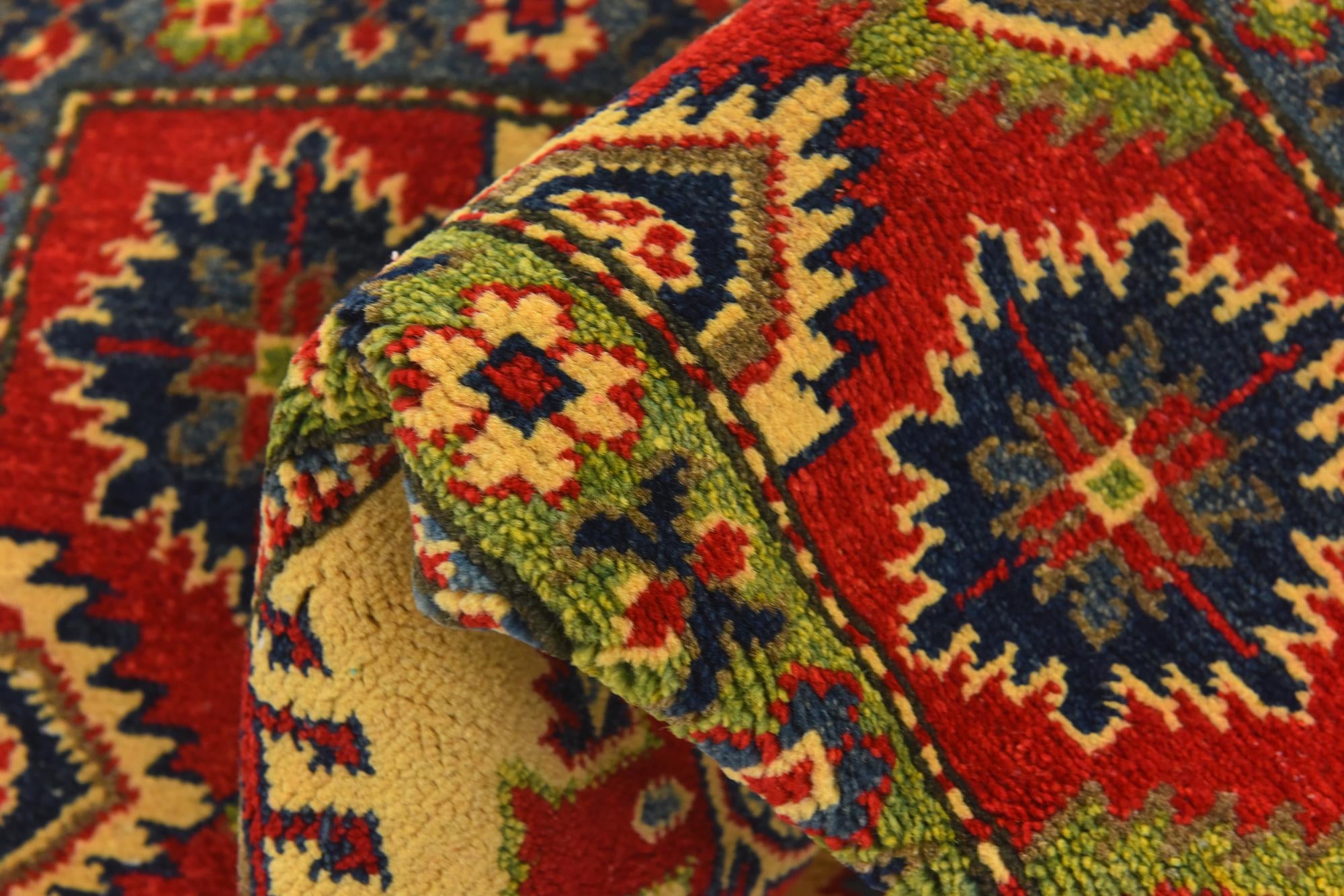 6' 7 x 9' 9 Hand Knotted Kazak Rug