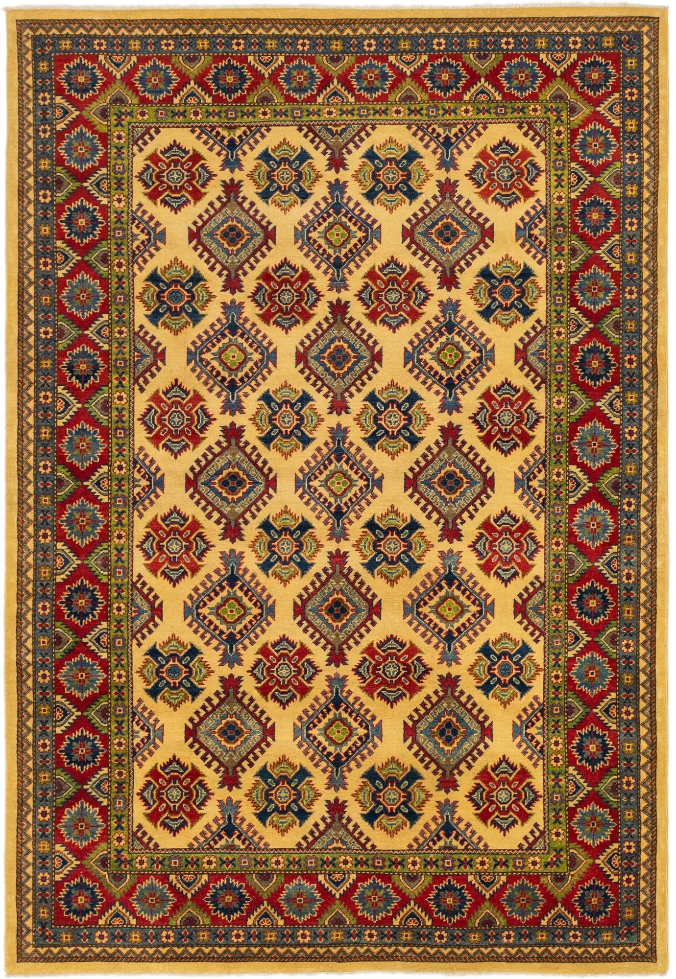 6' 7 x 9' 9 Hand Knotted Kazak Rug