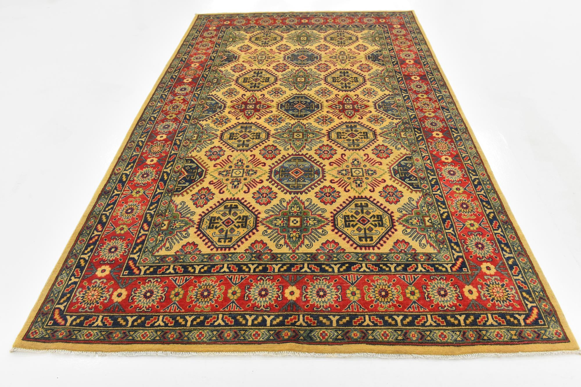 6' x 9' 11 Hand Knotted Kazak Rug