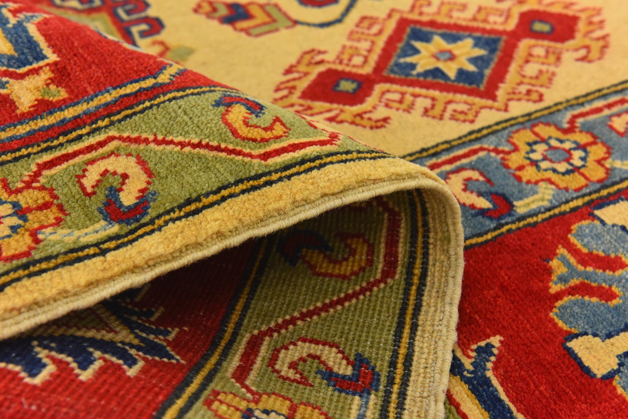 6' 4 x 9' 7 Hand Knotted Kazak Rug