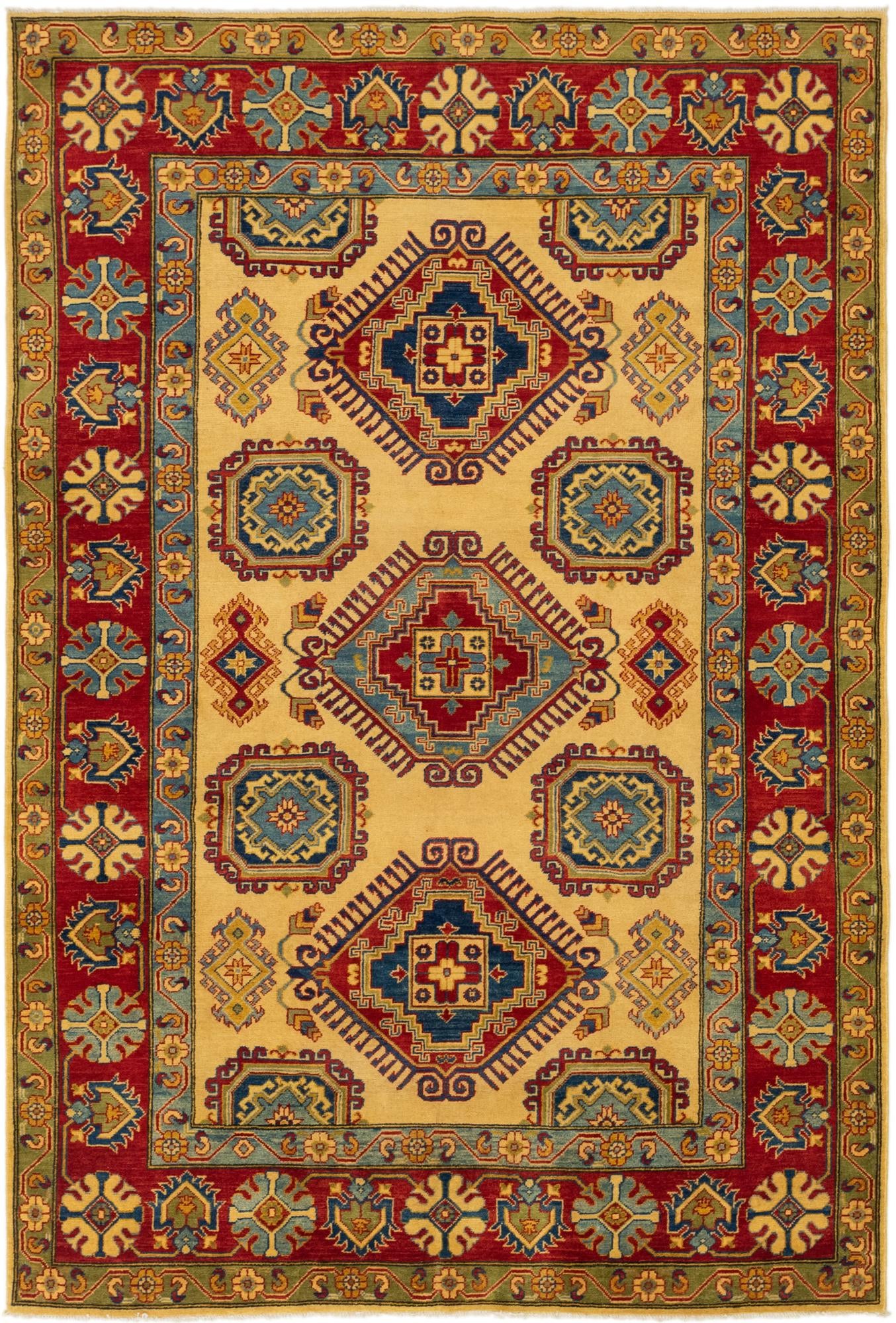 6' 4 x 9' 7 Hand Knotted Kazak Rug