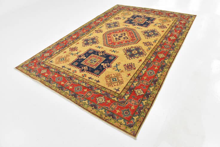Detail image of 6' 5 x 9' 9 Hand Knotted Kazak Rug