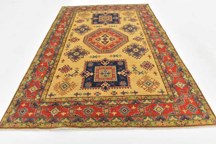 6' 5 x 9' 9 Hand Knotted Kazak Rug