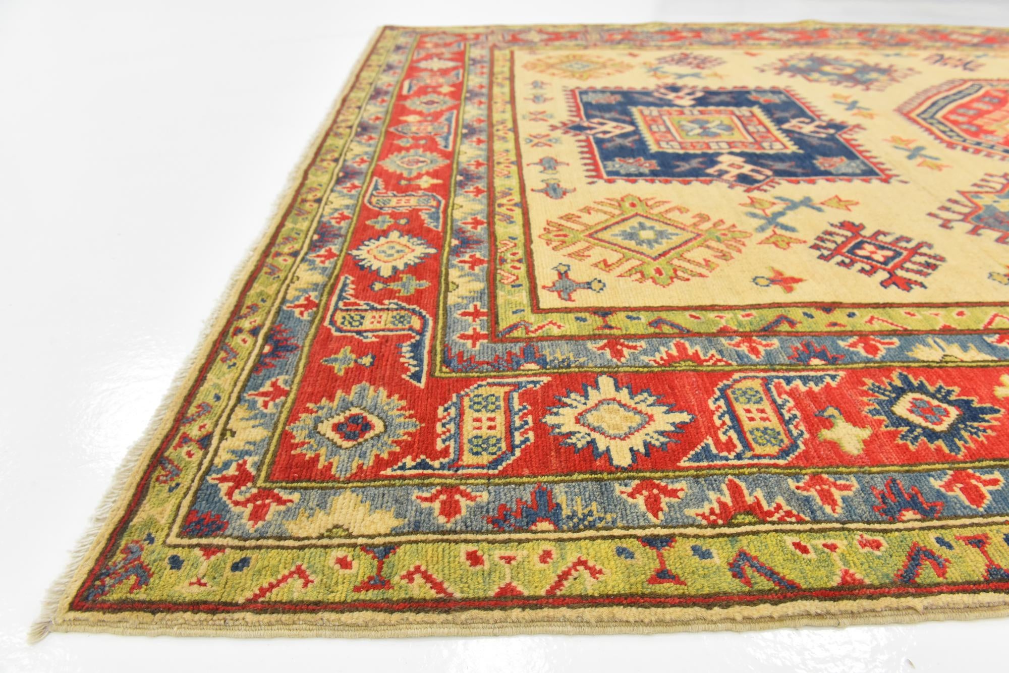 6' 5 x 9' 9 Hand Knotted Kazak Rug