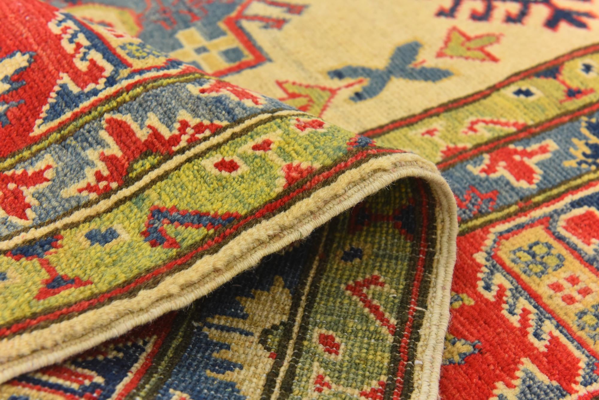 6' 5 x 9' 9 Hand Knotted Kazak Rug