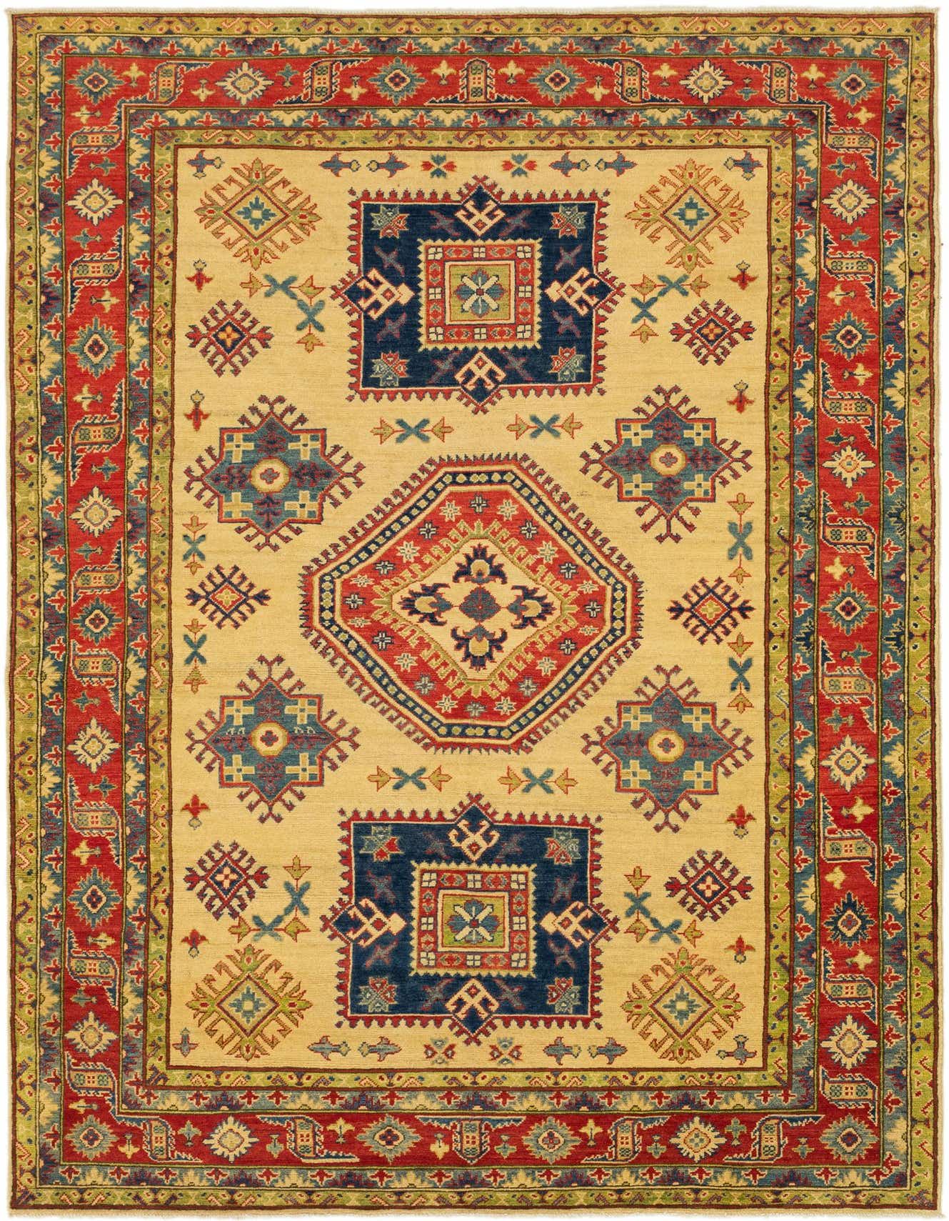 6' 5 x 9' 9 Hand Knotted Kazak Rug