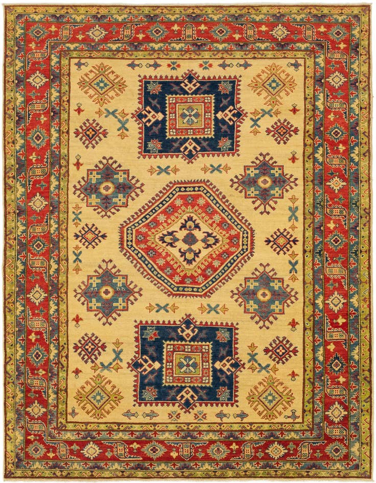 Detail image of 6' 5 x 9' 9 Hand Knotted Kazak Rug