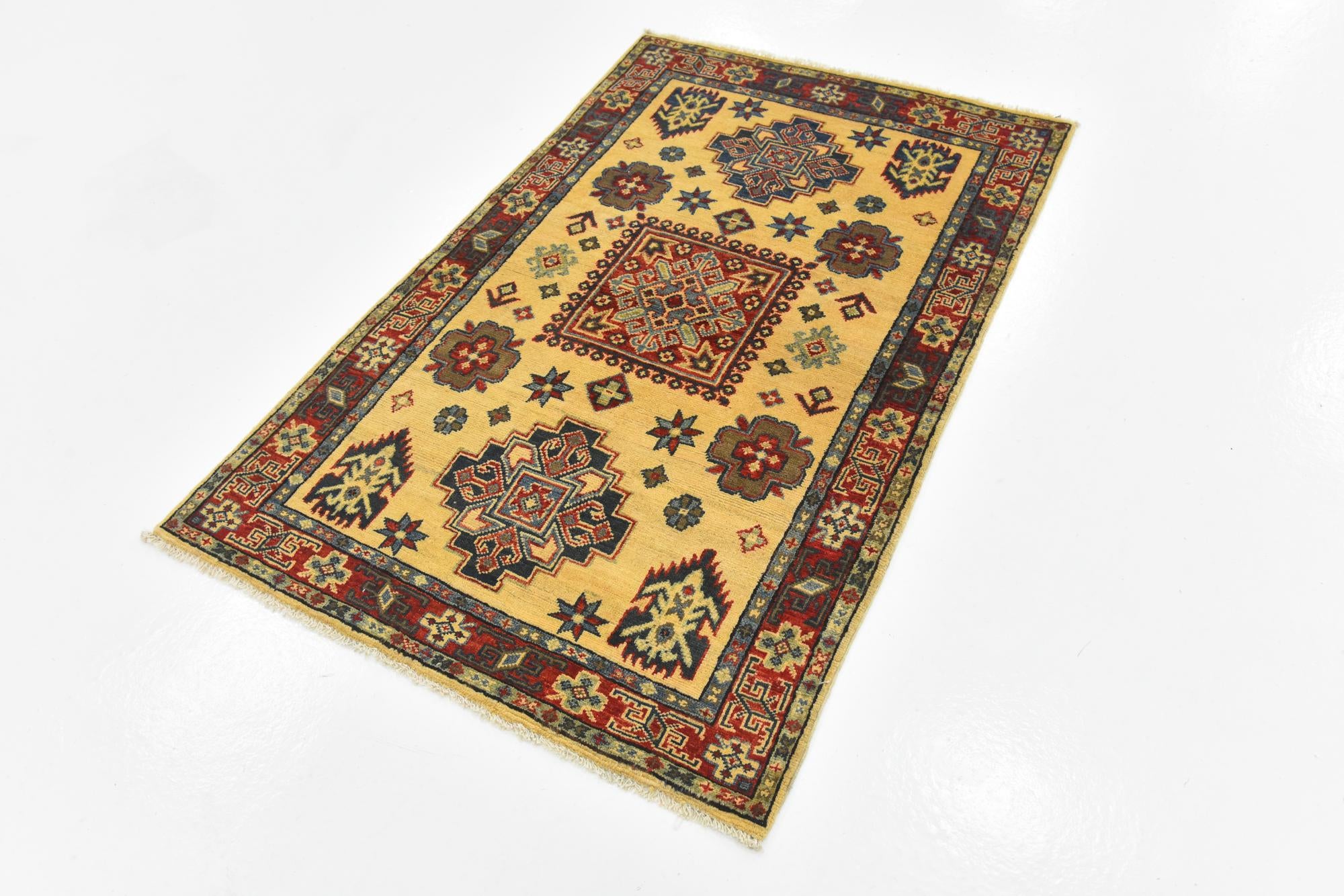3' 1 x 4' 11 Hand Knotted Kazak Rug