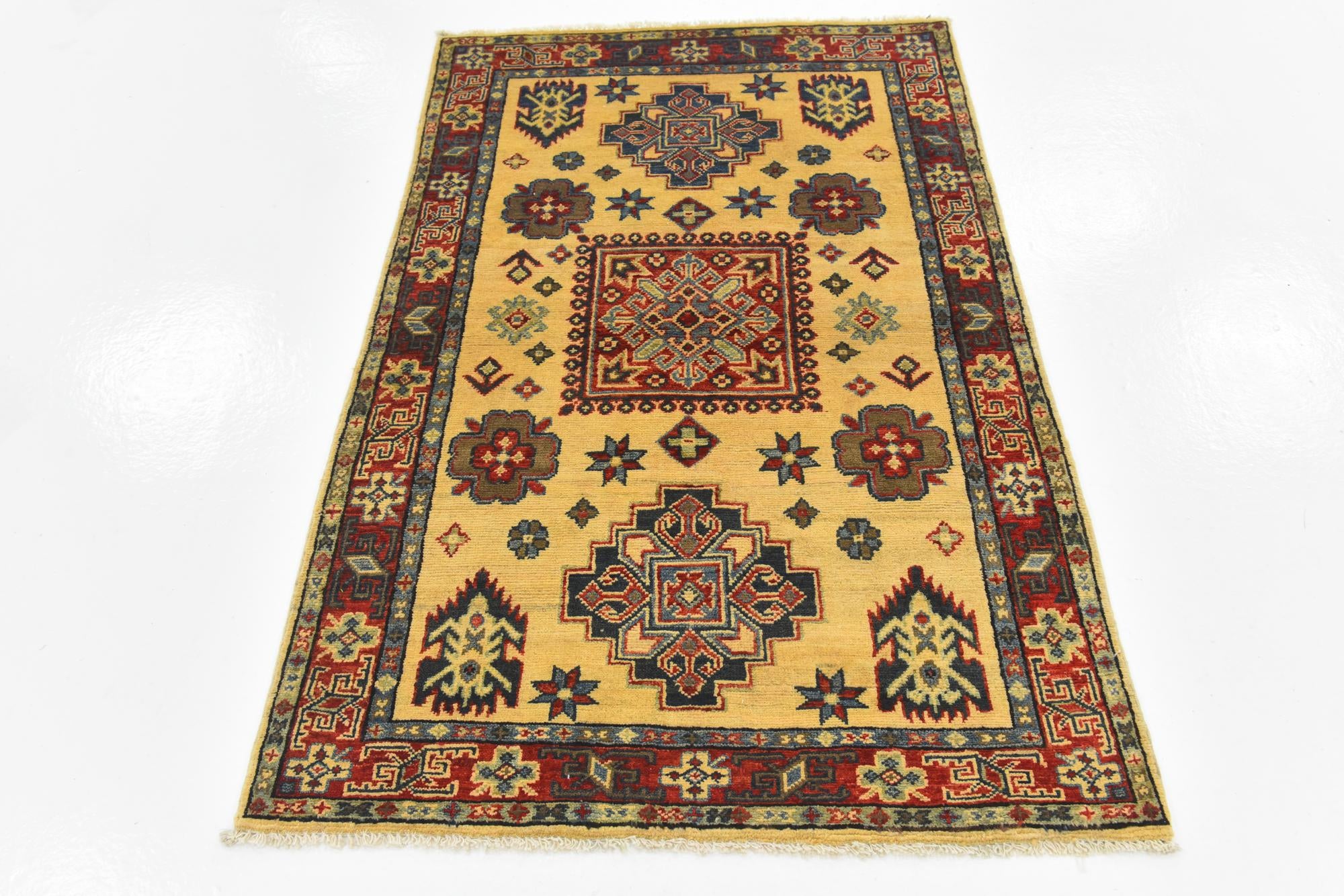 3' 1 x 4' 11 Hand Knotted Kazak Rug