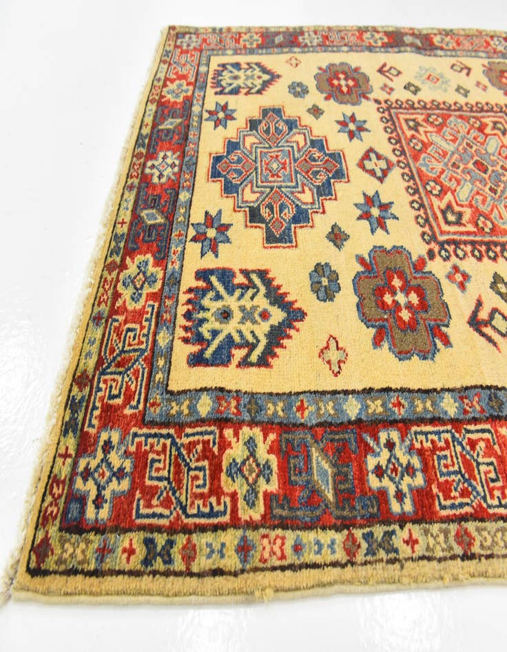 Detail image of 3' 1 x 4' 11  Hand Knotted Kazak Rug