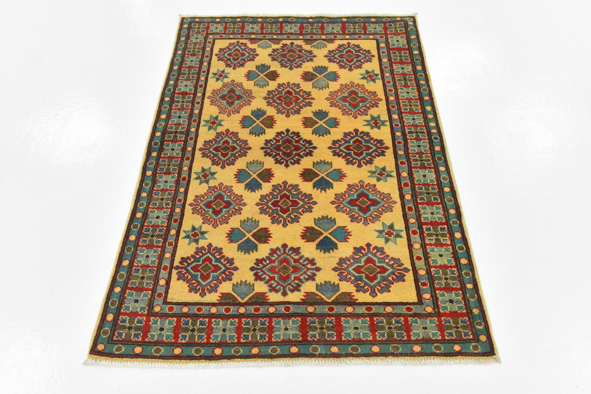 3' 3 x 4' 8 Hand Knotted Kazak Rug