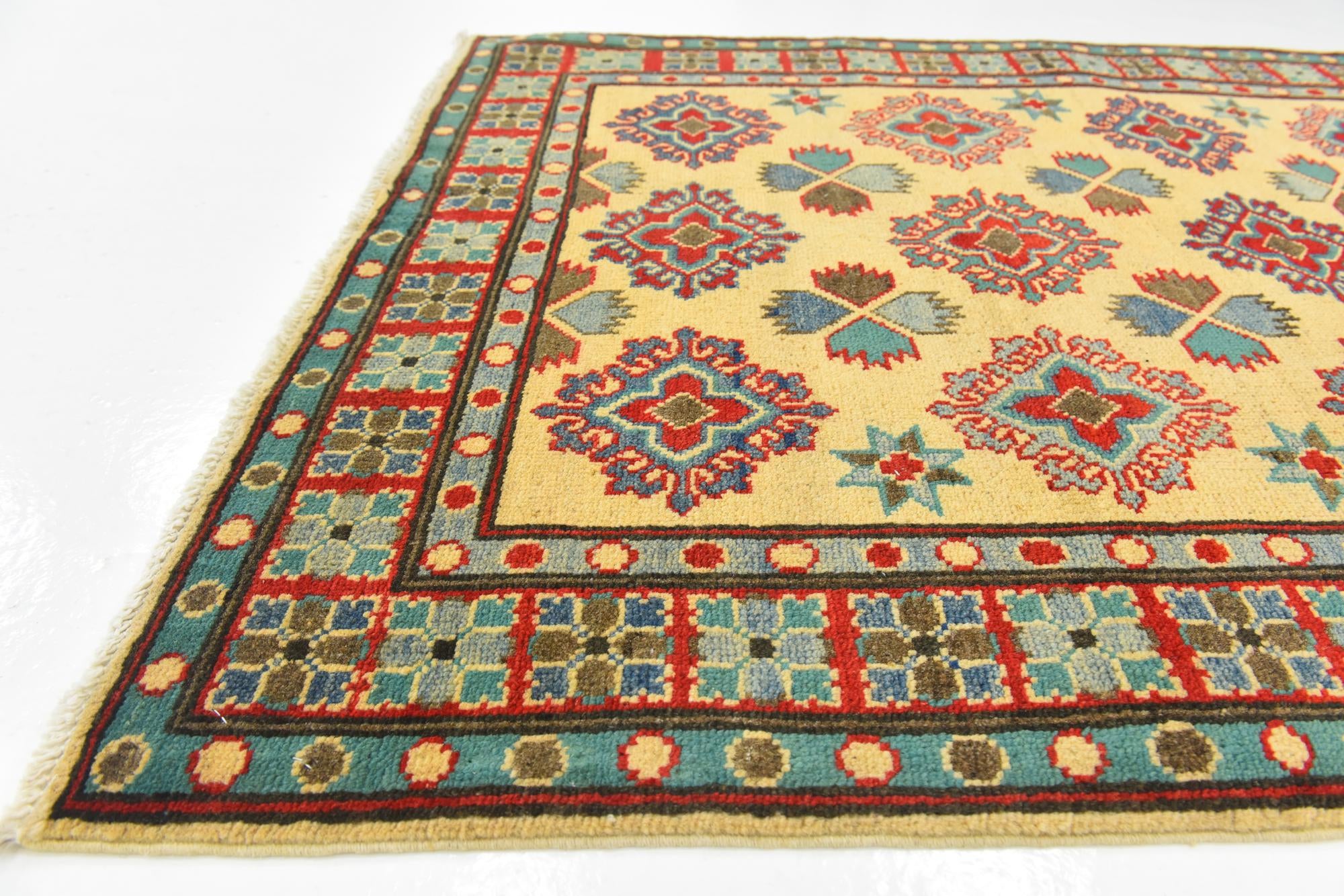 3' 3 x 4' 8 Hand Knotted Kazak Rug