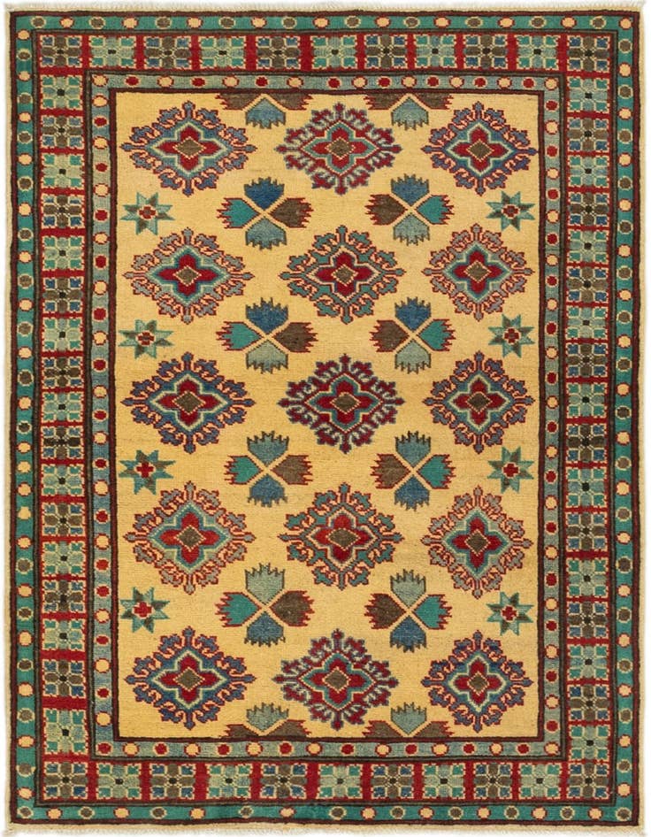 Detail image of 3' 3 x 4' 8 Hand Knotted Kazak Rug