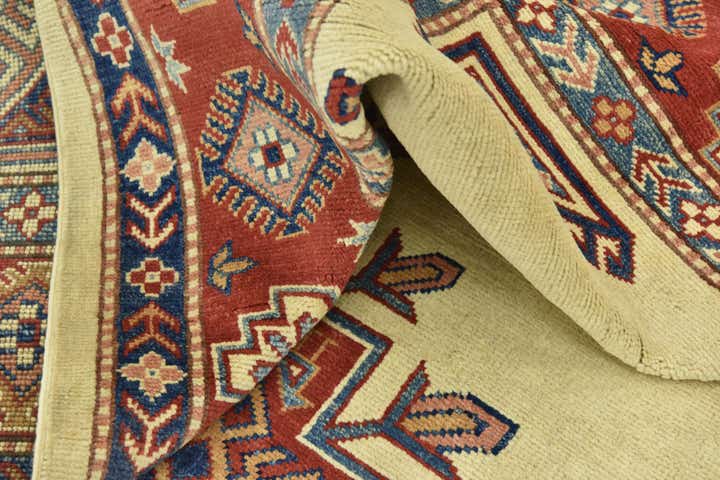 6' 2 x 9' 3 Hand Knotted Kazak Rug