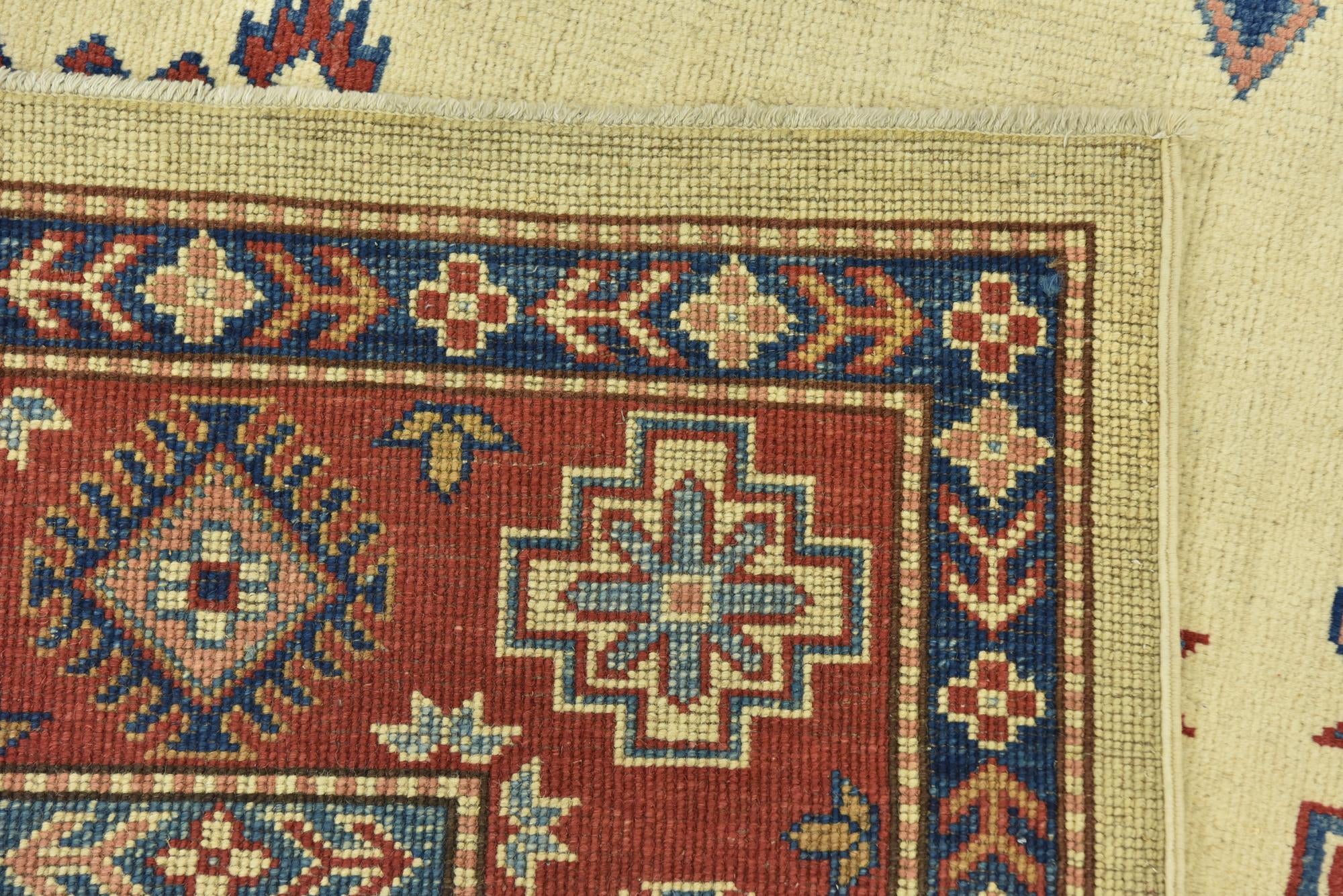 6' 2 x 9' 3 Hand Knotted Kazak Rug