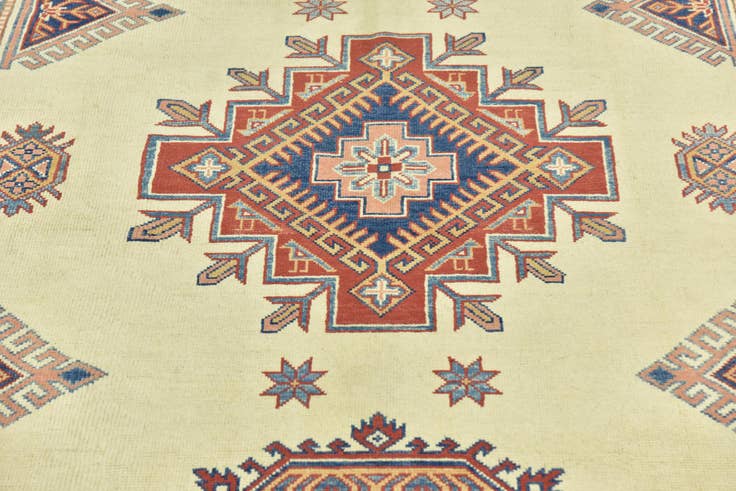 Detail image of 6' 2 x 9' 3 Hand Knotted Kazak Rug