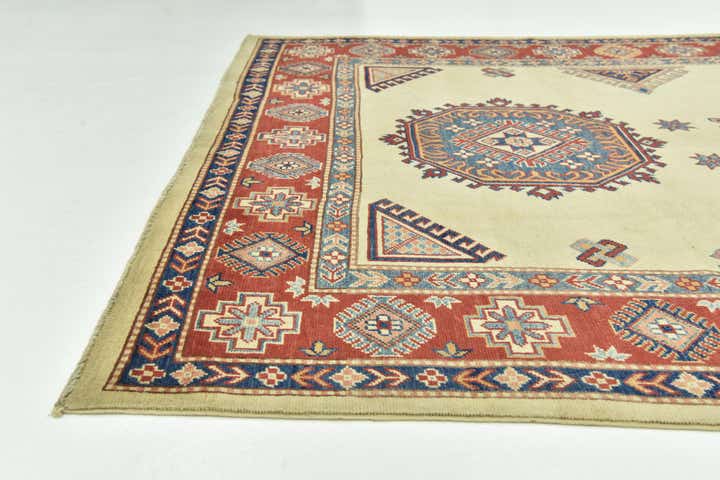 6' 2 x 9' 3 Hand Knotted Kazak Rug