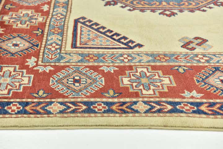 6' 2 x 9' 3 Hand Knotted Kazak Rug