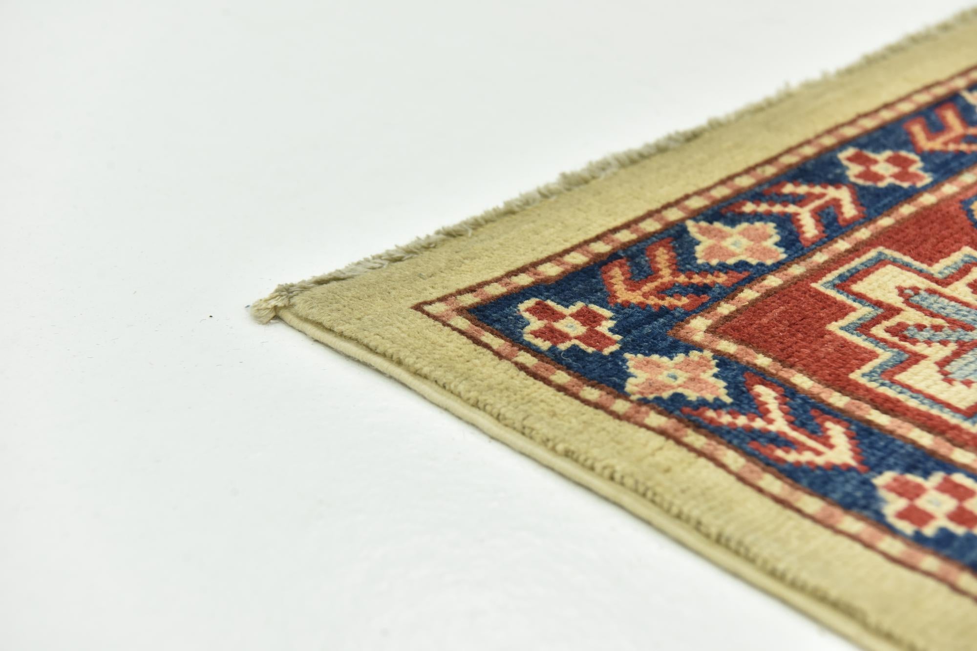 6' 2 x 9' 3 Hand Knotted Kazak Rug