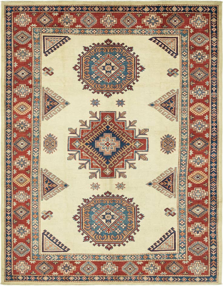 Detail image of 6' 2 x 9' 3 Hand Knotted Kazak Rug