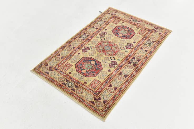 Detail image of 2' 7 x 4' 1 Hand Knotted Kazak Oriental Rug