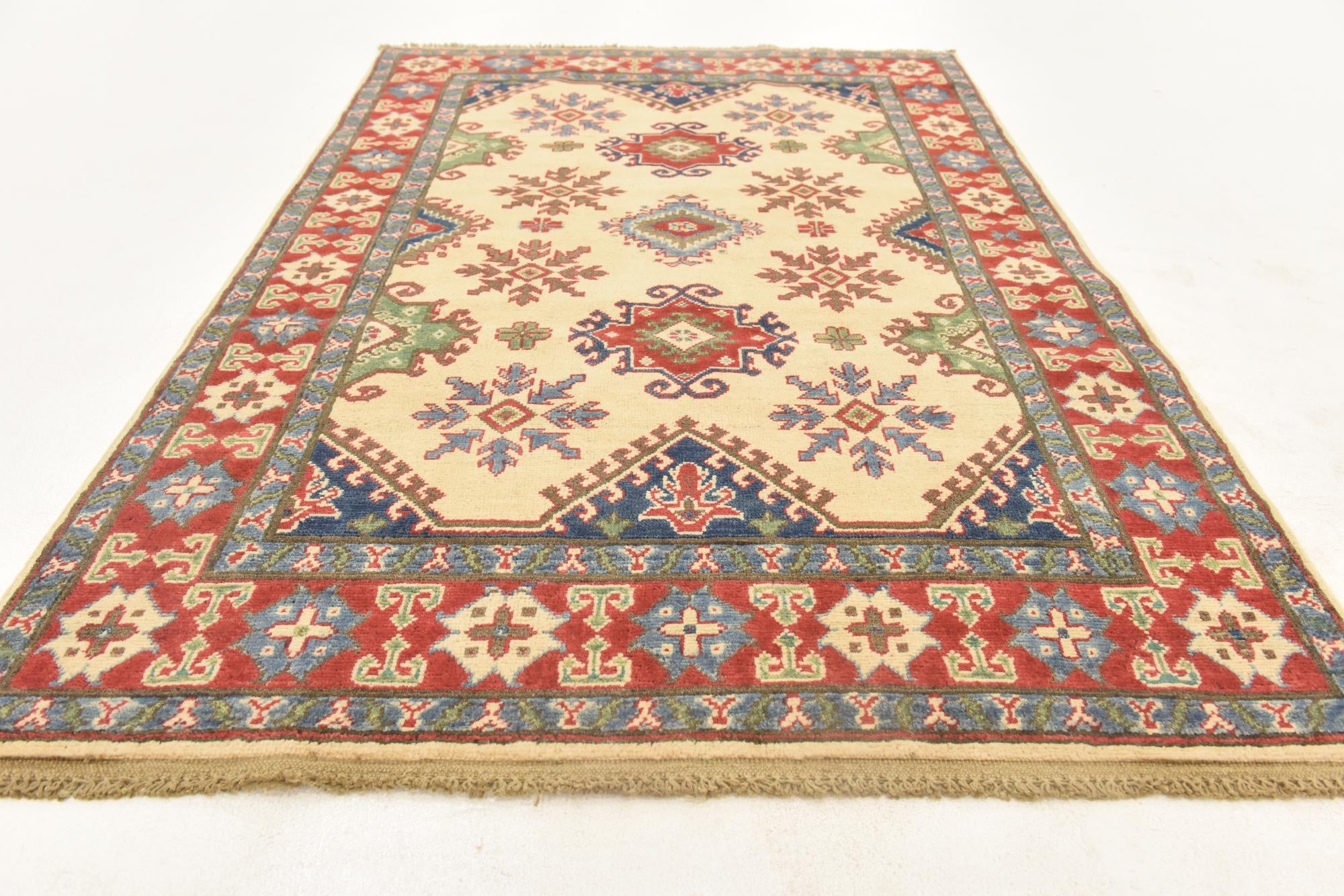 3' 11 x 5' 9 Hand Knotted Kazak Rug