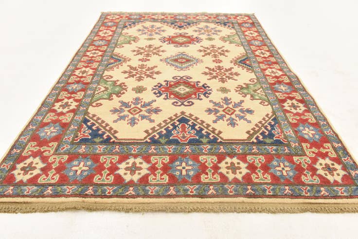 Detail image of 3' 11 x 5' 9 Hand Knotted Kazak Rug