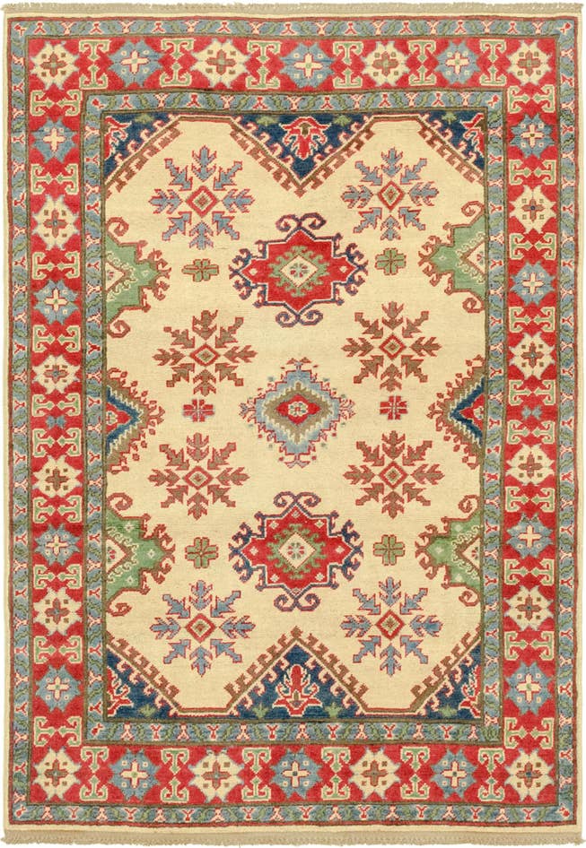 Detail image of 3' 11 x 5' 9 Hand Knotted Kazak Rug