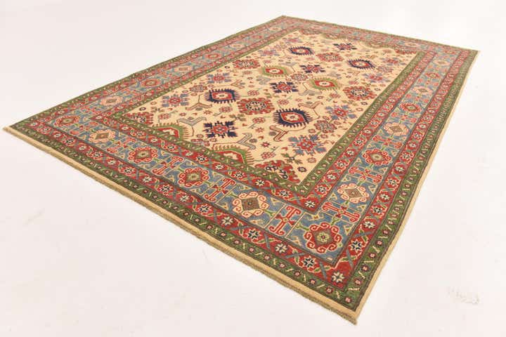 6' 6 x 9' 8 Hand Knotted Kazak Rug