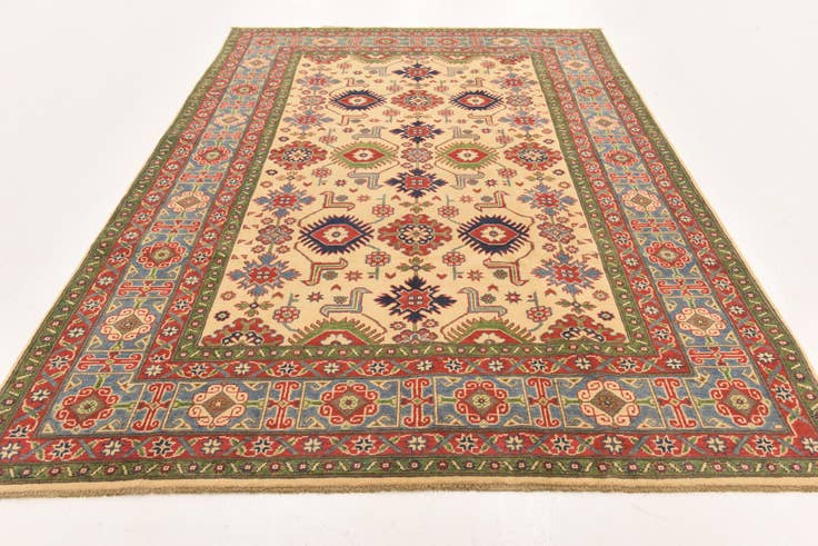 Detail image of 6' 6 x 9' 8 Hand Knotted Kazak Rug