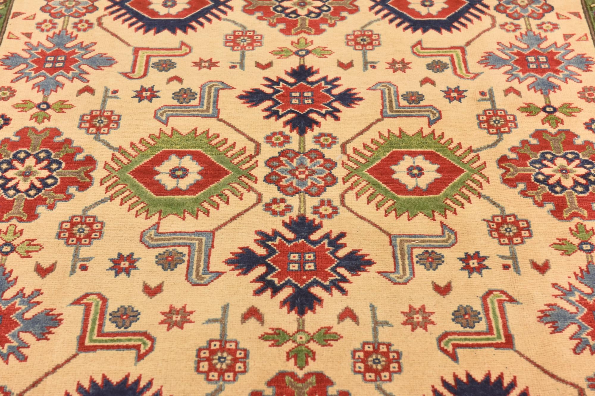6' 6 x 9' 8 Hand Knotted Kazak Rug