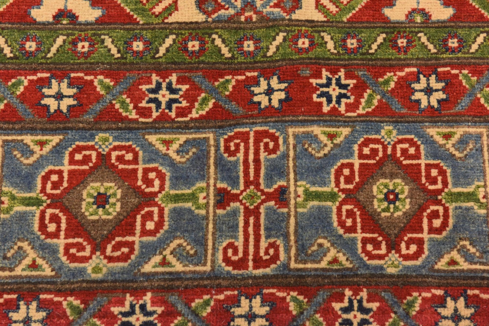 6' 6 x 9' 8 Hand Knotted Kazak Rug