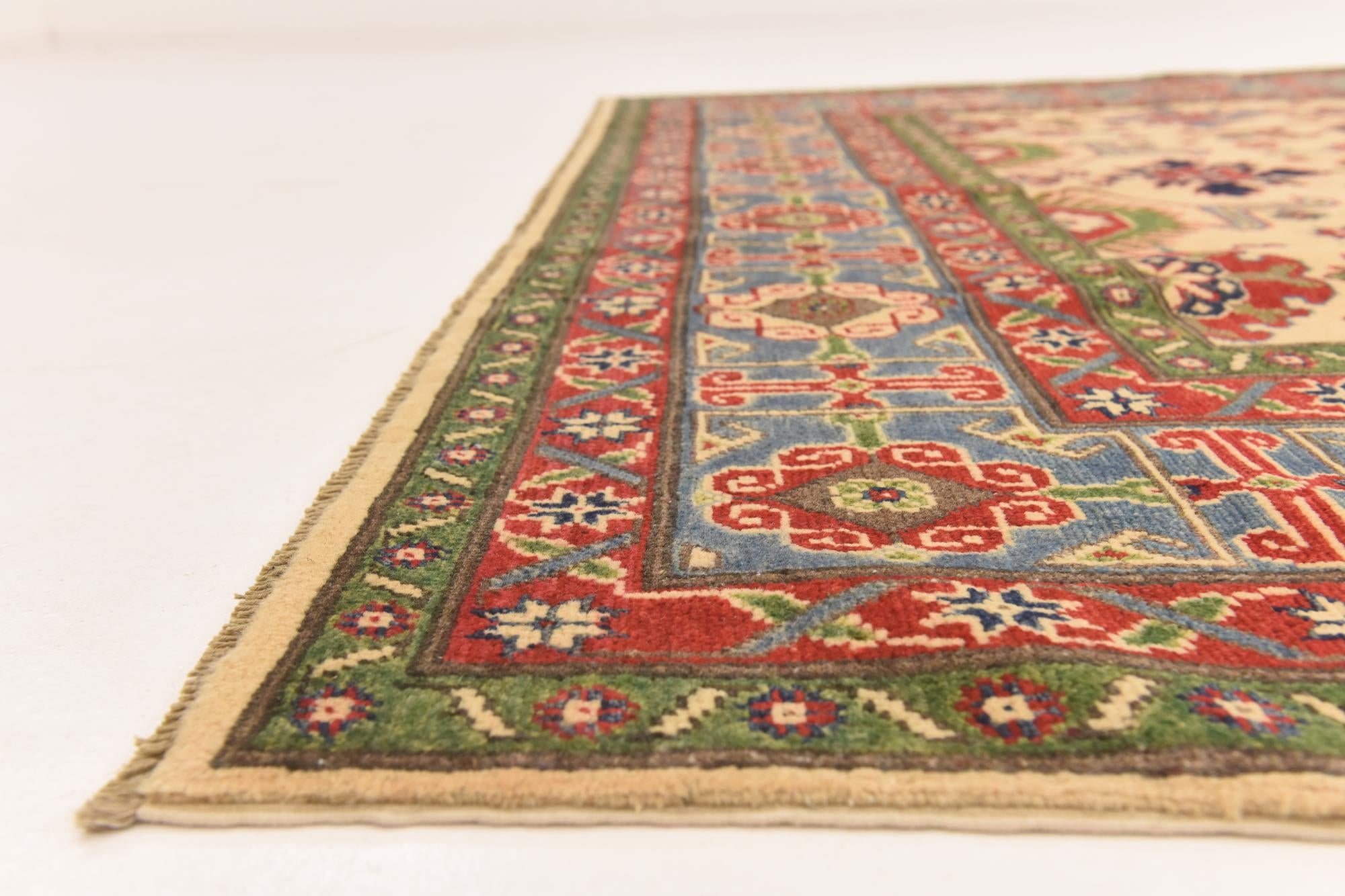 6' 6 x 9' 8 Hand Knotted Kazak Rug