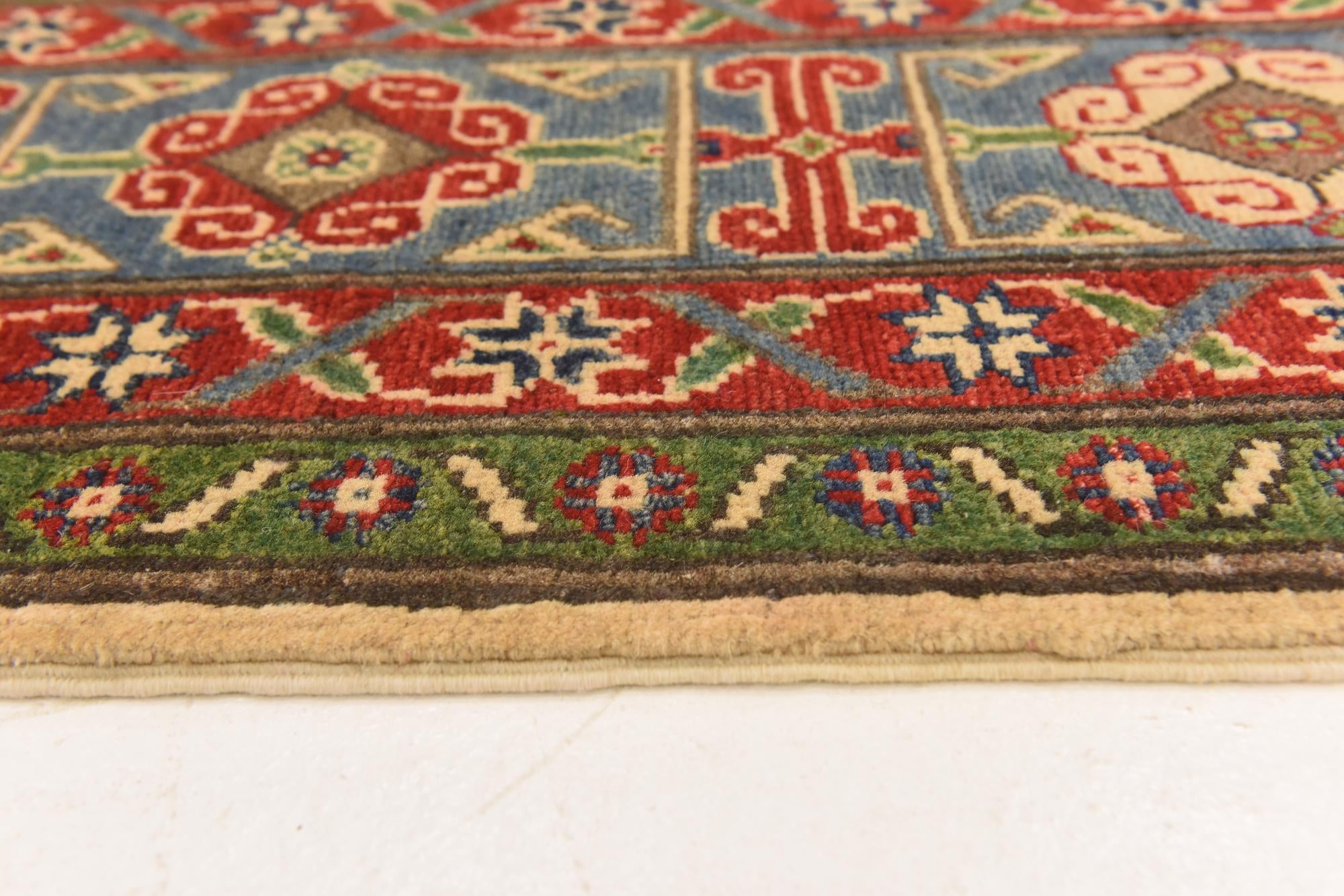 6' 6 x 9' 8 Hand Knotted Kazak Rug