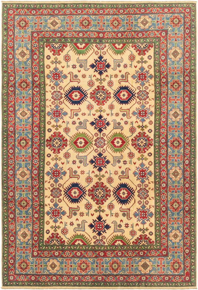 6' 6 x 9' 8 Hand Knotted Kazak Rug