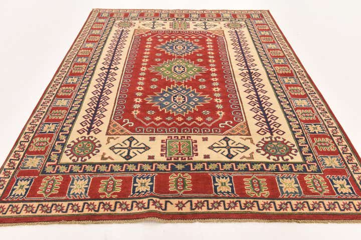 5' 9 x 7' 10 Hand Knotted Kazak Rug
