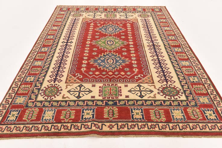 Detail image of 5' 9 x 7' 10 Hand Knotted Kazak Rug